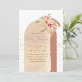 Elegant Boho Lijst Geslacht Neutraal Baby shower Kaart (Staand voorkant)