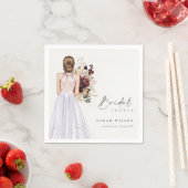 Elegant Boho Lila Wedding Gown Vrijgezellenfeest Servet (Insitu)