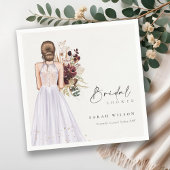 Elegant Boho Lila Wedding Gown Vrijgezellenfeest Servet