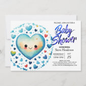 Elegant Boho Little Cutie Pastel Boy Baby shower Kaart (Voorkant)