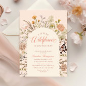 Elegant Boho Little Wildflower Baby shower Kaart
