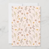 Elegant Boho Little Wildflower Baby shower Kaart (Achterkant)
