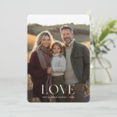 Elegant Boho Love Familie Kinder Foto Valentijnse Feestdagenkaart (Staand voorkant)