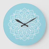 Elegant Boho Mandala  Grote Klok (Voorkant)