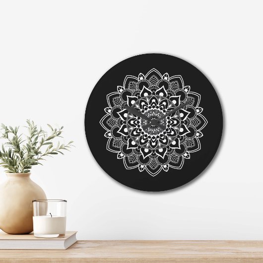 Elegant Boho Mandala Grote Klok