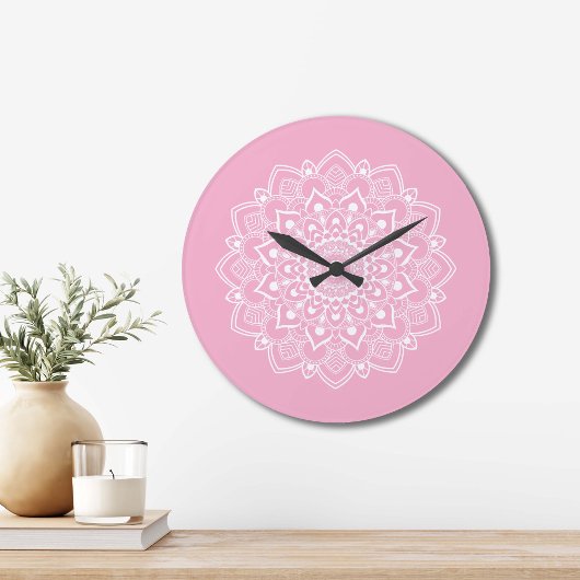 Elegant Boho Mandala Grote Klok