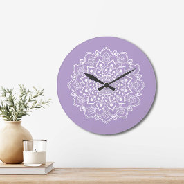 Elegant Boho Mandala Grote Klok