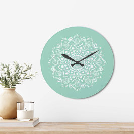 Elegant Boho Mandala Grote Klok