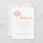 Elegant Boho meisje ballon Baby shower Bedankkaart (Voorkant)