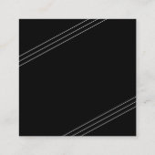 Elegant Boho Minimalist Black & White Wedding Informatiekaartje (Achterkant)