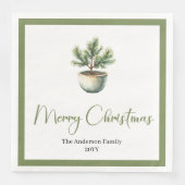 Elegant Boho Minimalist Christmas Tree Table Servet (Voorkant)