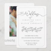 Elegant Boho Minimalist Wedding Invitation Kaart (Voorkant / Achterkant)