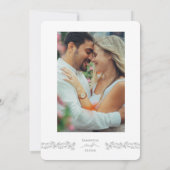 Elegant Boho Minimalist Wedding Invitation Kaart (Achterkant)