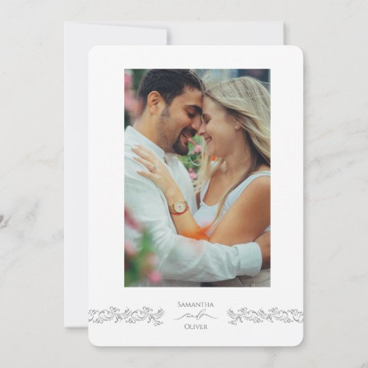 Elegant Boho Minimalist Wedding Invitation Kaart (Achterkant)