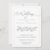 Elegant Boho Minimalist Wedding Invitation Kaart (Voorkant)