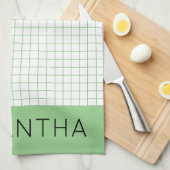 Elegant Boho Monogram Feminine Script Name Theedoek (Quarter Fold)