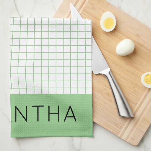 Elegant Boho Monogram Feminine Script Name Theedoek (Quarter Fold)