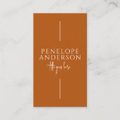 Elegant Boho Monogram QR Code Modern Terracotta Visitekaartje (Voorkant)