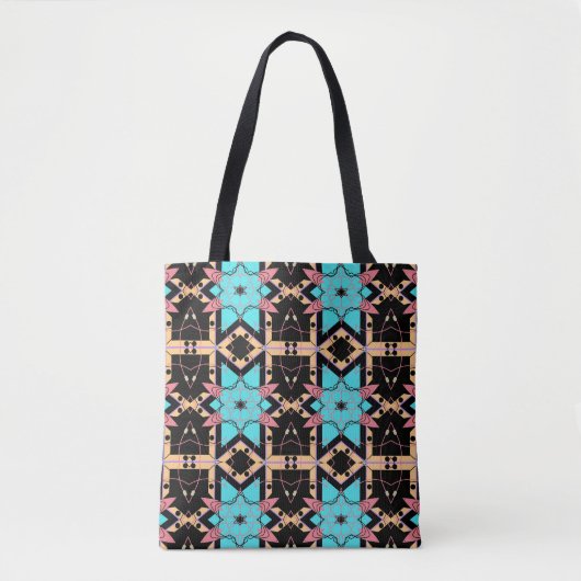Elegant Boho Mystical Mosaic Geometric Patroon Tote Bag (Voorkant)