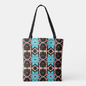 Elegant Boho Mystical Mosaic Geometric Patroon Tote Bag (Achterkant)