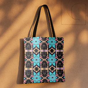 Elegant Boho Mystical Mosaic Geometric Patroon Tote Bag
