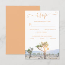 Elegant Boho Oranje Custom Joshua Tree Wedding