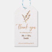 Elegant Boho Oranje Flowers Wedding Favors Labels Cadeaulabel (Voorkant)
