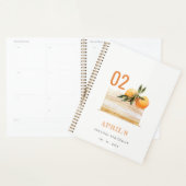 Elegant Boho Oranje Fruit Cake any age Birthday Planner (Display)