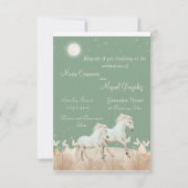 elegant boho paarden bruiloft uitnodiging (Voorkant)