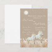 elegant boho paarden bruiloft uitnodiging (Voorkant / Achterkant)