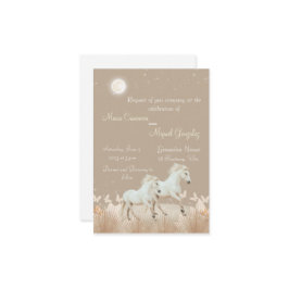 elegant boho paarden bruiloft uitnodiging