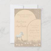 elegant boho paarden bruiloft uitnodiging (Voorkant)