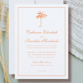 Elegant Boho Palm Tree Tropical Wedding Kaart