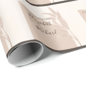 Elegant Boho Pampas Grass Modern Wedding Cadeaupapier (Rol Hoek)
