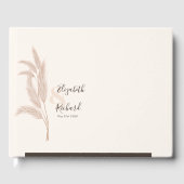 Elegant Boho Pampas Grass Modern Wedding Gastenboek (Voorkant)