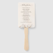 Elegant Boho Pampas Grass Modern Wedding Handwaaier (Achterkant)