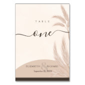 Elegant Boho Pampas Grass Modern Wedding Kaart (Voorkant)