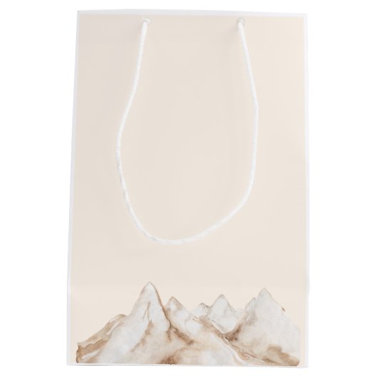 Elegant Boho Pampas Grass Modern Wedding Medium Cadeauzakje (Achterkant)