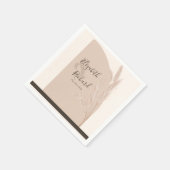 Elegant Boho Pampas Grass Modern Wedding Servet (Hoek)