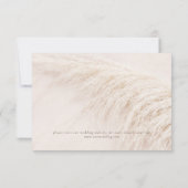Elegant Boho Pampas Grass RSVP Kaartje (Achterkant)