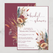 Elegant Boho pampas grass vrijgezellenfeest Kaart (Voorkant / Achterkant)