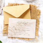Elegant Boho Pampasgras Bruiloft RSVP Kaartje