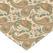 Elegant Boho Pastel Aardse Paisley Swirl Design Lange Tafelloper (Hoek)