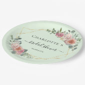 Elegant Boho Pastel Papieren Bordje (Gekanteld)