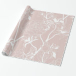 Elegant Boho Peonies Wedding Wrapping Paper Cadeaupapier<br><div class="desc">Dit prachtige omslagpapier heeft een gedempte toon met een roze en wit getekende pony.</div>