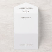 Elegant Boho Photo Couple | Terracotta Wedding All In One Uitnodiging (Buitenkant)