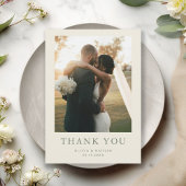 Elegant Boho Photo Wedding Bedankkaart