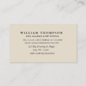 Elegant Boho Puppy Dogs Dog Walker Pet Sitter Contactkaartje (Achterkant)