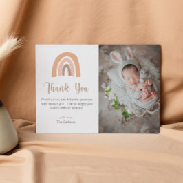 Elegant Boho Rainbow Baby shower Dank je wel Kaart