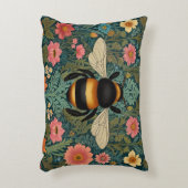 Elegant boho retro bumblebee spring florals accent kussen (Voorkant(Verticaal))